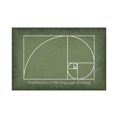 «Fibonacci Spiral Math Quote» par GetYourNerdOn, reproduction d'art sur toile tendue