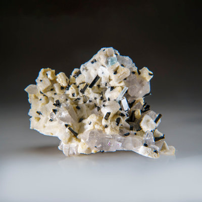 Schorl Tourmaline, Aquamarine And Quartz On Albite From Gilgit-Baltistan, Pakistan