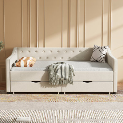 Luxurious Tufted Sofa Bed With Drawers For Optimal Comfort And Storage