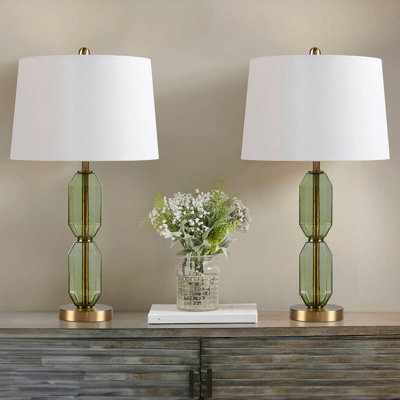 Green Glass Table Lamp Green See Below