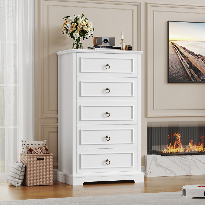 Amry 5 - Drawer Chest, White
