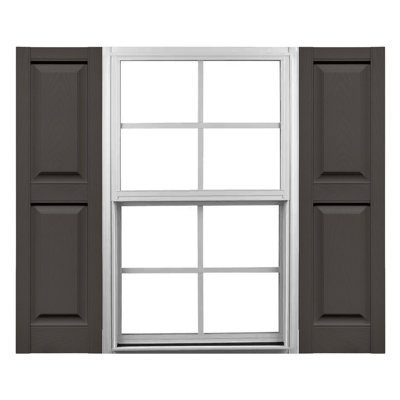 Mid-America Vinyl, TailorMade Two Equal Panels, Raised Panel Shutters, w/Shutter-Loks