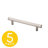 Eclipse Series 7-1/2 in. (192 mm) Center-to-Center Modern Gold Cabinet Handle/Pull (5 Pack)-103175966-117495099