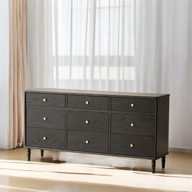 Commode d'appoint en bois massif simple et élégante