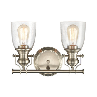 Herold 14'' Wide 2-Light Vanity Light - Satin Nickel