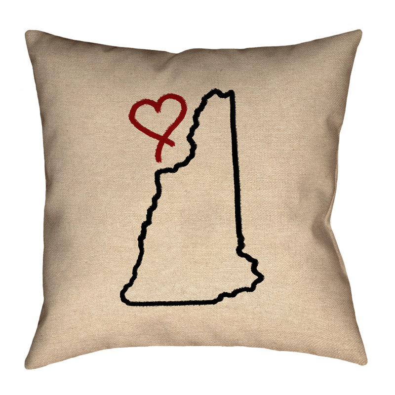 Insert de coussin décoratif intérieur / extérieur Katelyn Smith, 28 po x 28 po, New Hampshire