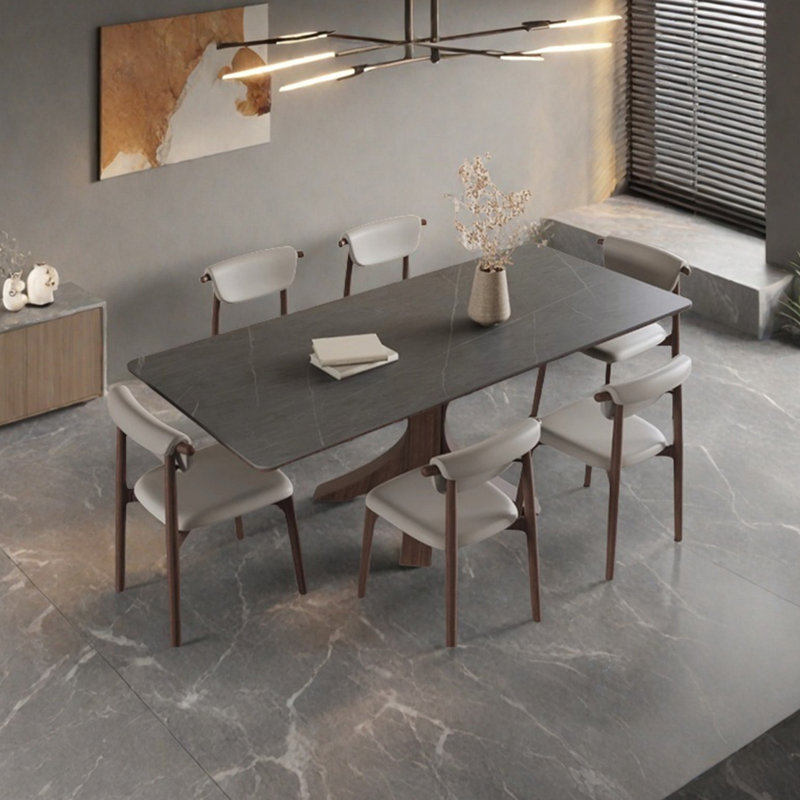 Petite table de salle à manger en bois massif de taille barbare, H 29,52 po x L 62,99 po x l 31,49 po