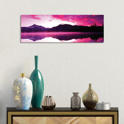 Sparks Lake, Deschutes National Forest, Oregon 1 Piece Wrapped Canvas Panoramic Wall Art