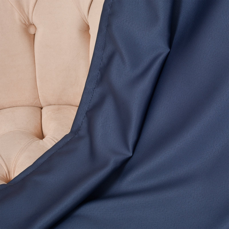 Panneaux de rideaux obscurcissants en satin de couleur unie, L 52 po x L 72 po, Bleu marine