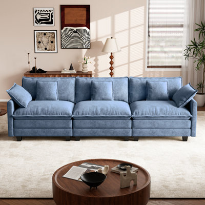George 111.5" Chenille Modular Sectional Sofa