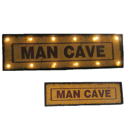 Plaque en métal pour homme avec lumières