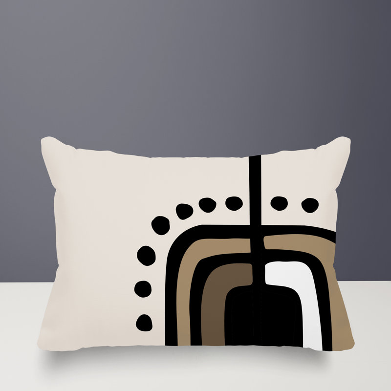 Coussin lombaire réversible intérieur / extérieur Sofi Minimalist, H 18 po x l 25 po, Cream