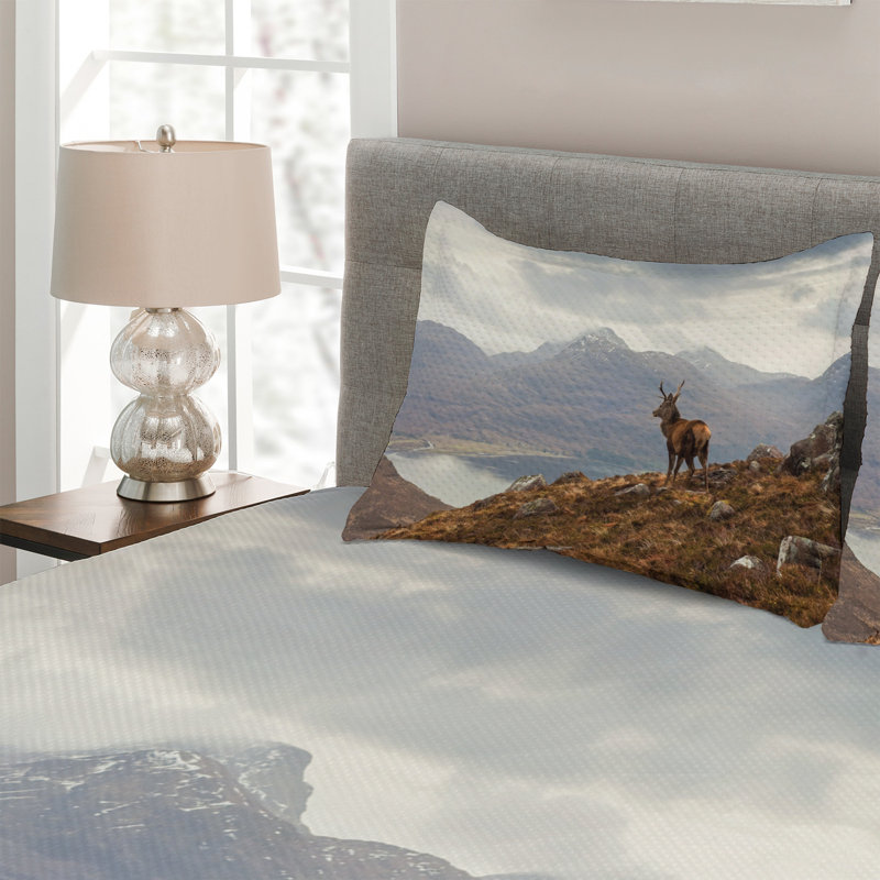 Rustic Polyester Coverlet, Queen Bedspread + 2 Shams