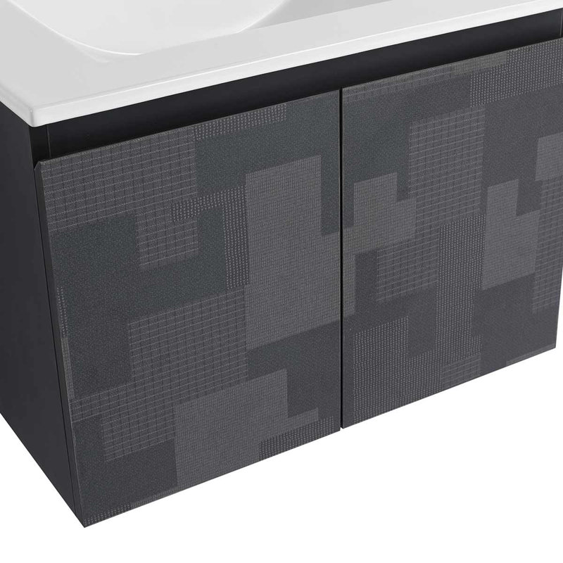 Meuble-lavabo mural 24 po avec lavabo en céramique