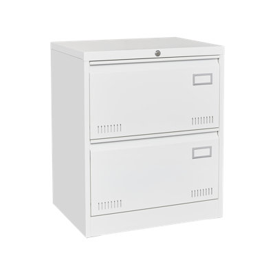 2-drawer Lateral File Cabinet (white) – Locking Metal Filing Cabinet For Home/office, Fits Legal/letter/a4/f4 Sizes, Organized Document Storage With Aesthetic Design
