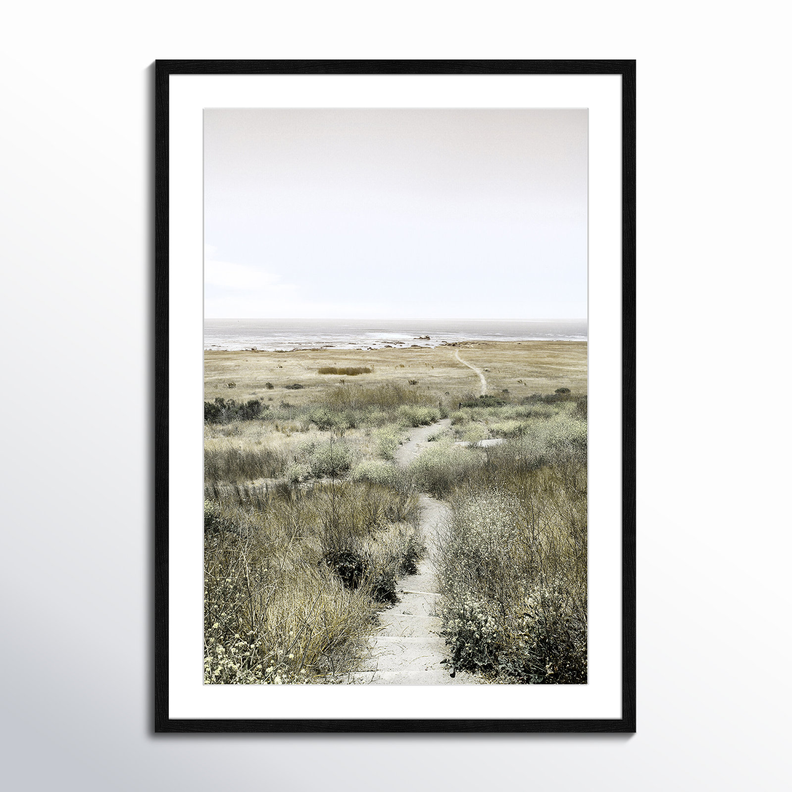Toscani "Footpath to Paradise" Print, Black Wood Grain, 25.5 W x 35.5 H x 0.75 D