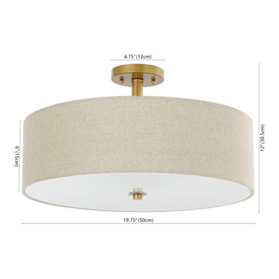 Romines Cotton Semi Flush Mount
