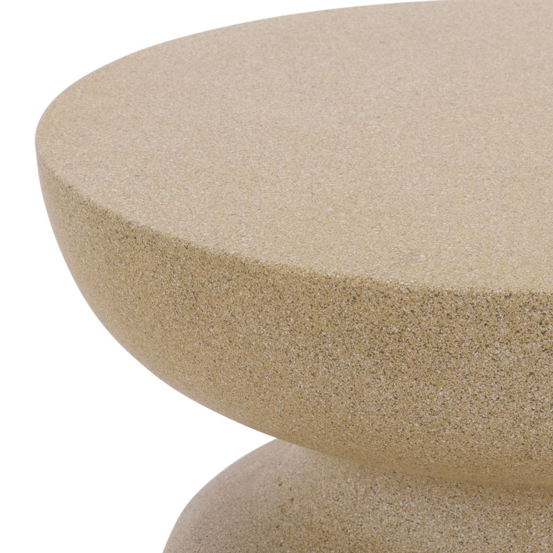 Aurielle Mushroom Accent Table, Beige