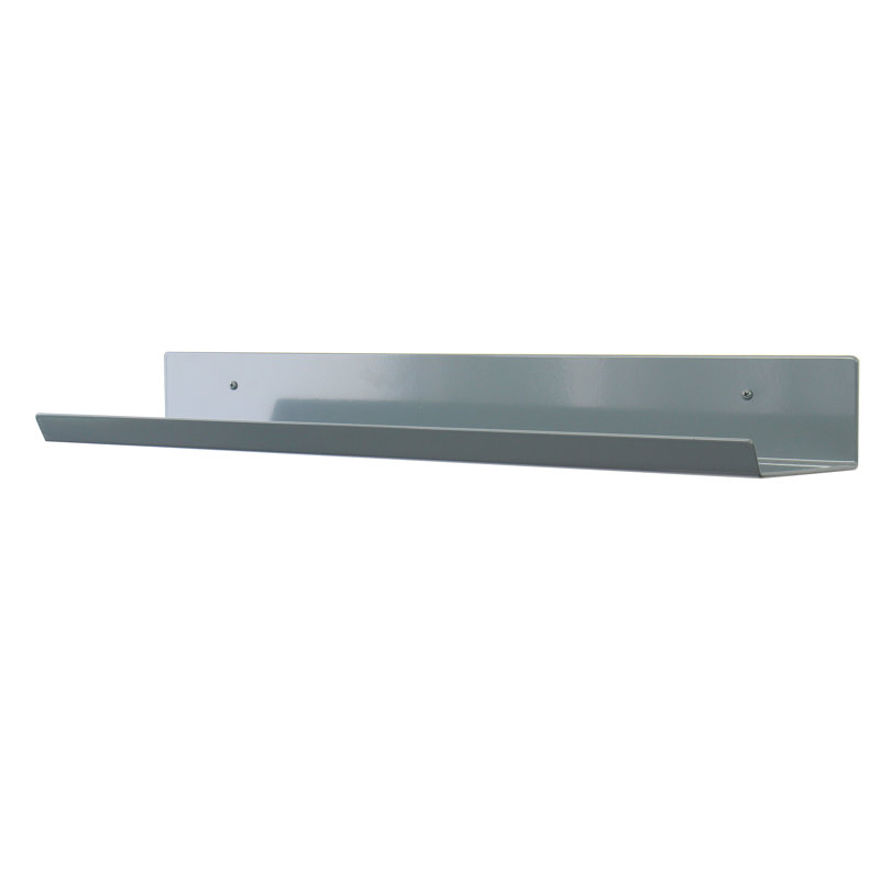 Tablette flottante en métal, H 3 po x l 24 po x P 5,37 po, Gris