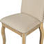 De 4 chaises de salle à manger, revêtues de tissu de qualité, fabriquées en bois avec des pieds incurvés, capacité de 250 lb, style délavé naturel, 4 chaises au design splendide, conception chic des chaises, charge charmante de 250 lb-1690947757