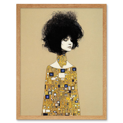 Klimt Style Retro Boho Afro Abstract 1 Piece Wall Art