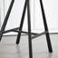 Tabouret de bar en similicuir avec dossier ergonomique incurvé - Structure robuste en métal noir, comptoir avec repose-pieds pour îlot de cuisine, bar et restaurant, 2 ensembles-1213749287