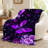 1pc Purple Butterfly Blanket, Galaxy Space Nebula Stars Rose Floral Throw, Soft Cozy Lightweight Warm Blanket for Sofa Couch Bed Living Room Dorm Office Travel, Home Decor All‑Season Gift,-135920269