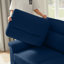 Canapé 54 pouces à deux places en velours moderne avec dossier et table d'appoint rotative à 360 ° - Repose-pieds, banc multiusage, ensemble de bureau et de chaise, conception compacte pour le salon et la ...-134376307