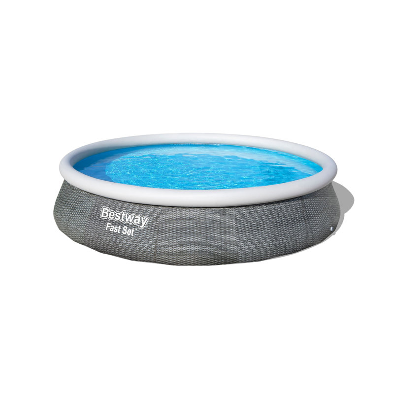 Piscine gonflable, L 13,1 po x H 30 po, Gris