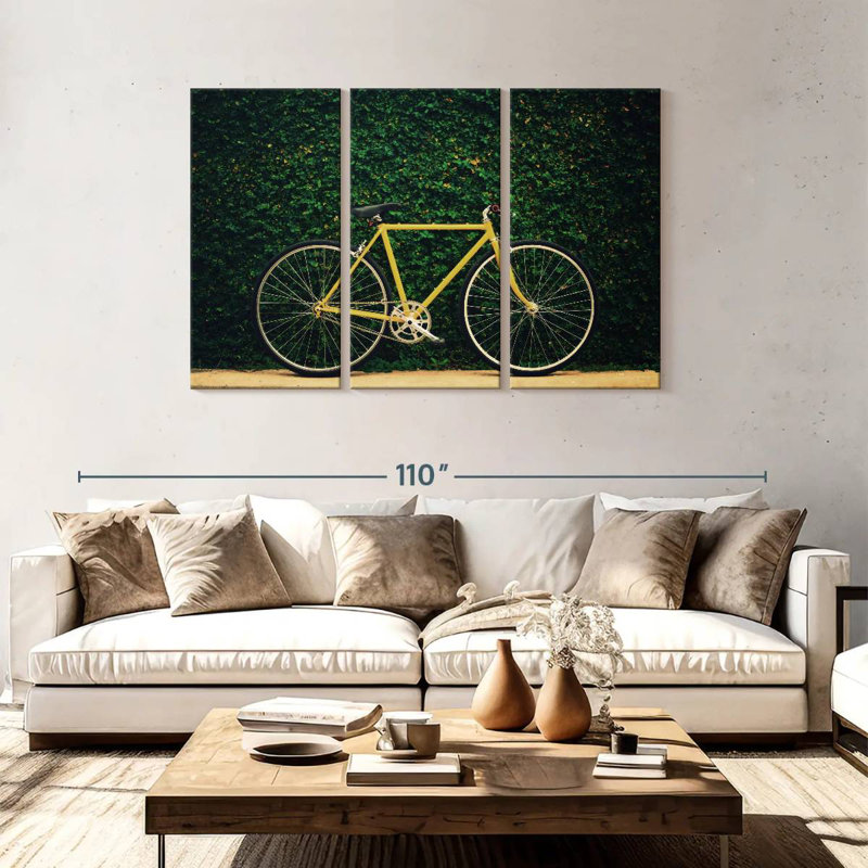 Mehar Yellow Garden Bicycle, 48" H x 74" W