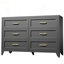 Commode 6 tiroirs à profil bas en acier pour chambre à coucher et petits espaces