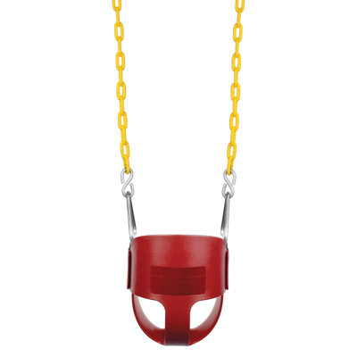 New Bounce Toddler Swing Seat - Fully Assembled - Rust-Proof Stainless Steel Coated Chains - Green
