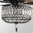 52" 5 - Blade Black/Brown Modern Farmhouse Indoor Ceiling Fan With Crystal Accents