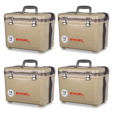 Engel 13 Quart Lightweight Fishing Dry Box Cooler with Shoulder Strap