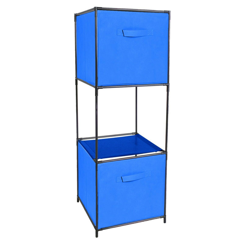 Fava 104cm H X 34.5cm W Aluminum Kids Cube, Blue
