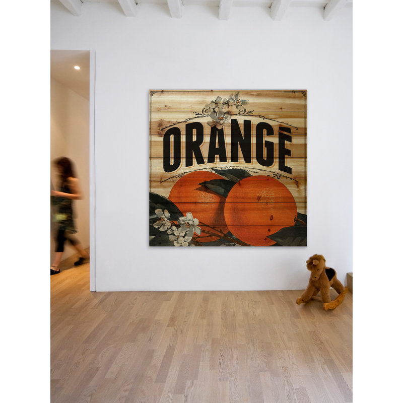 French Fruit Natural Pine Wood Wall Art, 40" x 40"