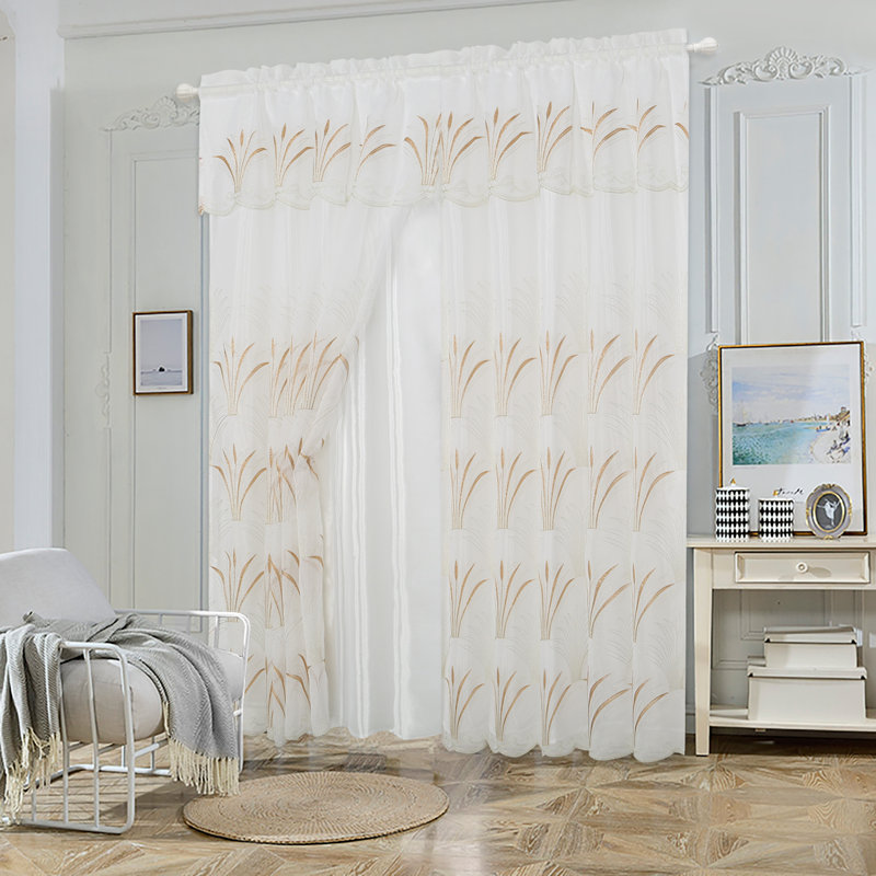 Adelaida Sheer Curtain Single Panel, Gold