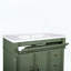 Meuble-lavabo Mid-Century avec base colonne romaine, vert