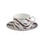 Tea Cup & Saucer TIGER Set of 2 in Luxury Box diam. 3.3in, H 2.3in, cap. 7.5 oz, Saucer diam. 6in
