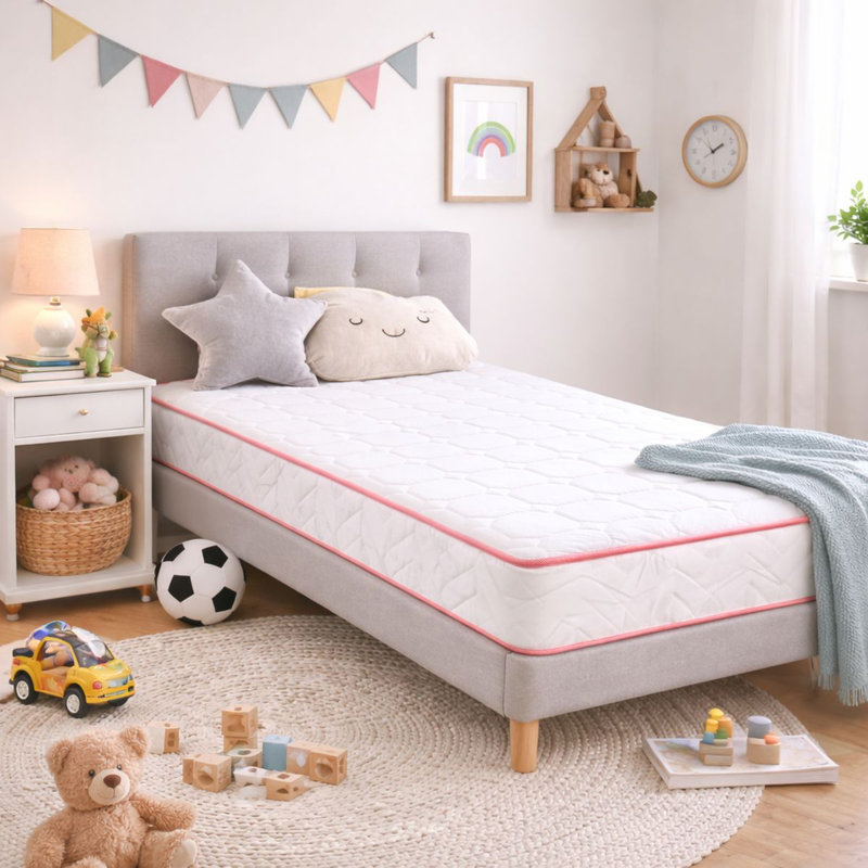 Sareer Kids Sleep Well Memory Foam 4 inch Mattress, Small Double (4')