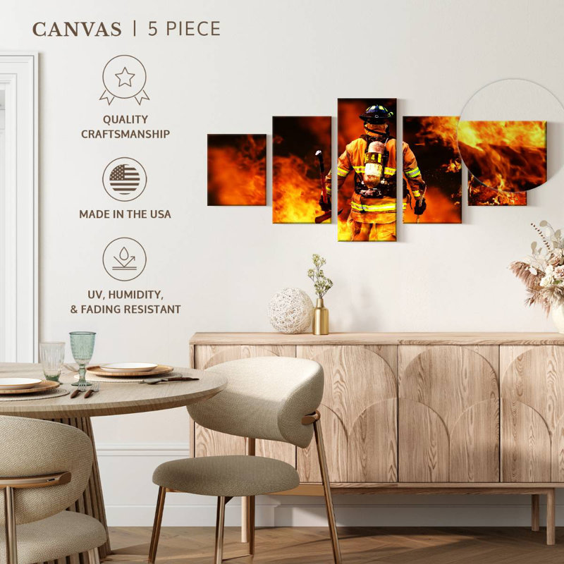 Firefighter, 36" H x 80" W