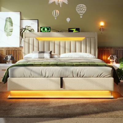 Metal Ottoman Storage Bed