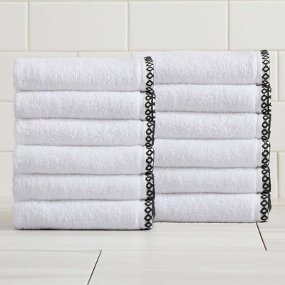 Ensemble de serviettes de bain décoratives en coton léger