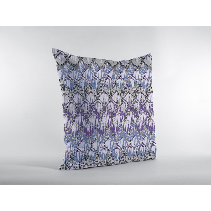 Coussin intérieur à glissière Hatches Broadcloth, H 18 po x l 18 po, Mauve pâle / gris