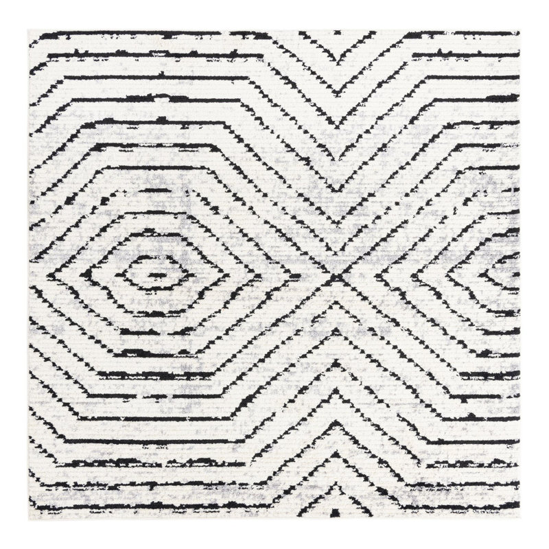 Tharon Geometric Indoor Rug, Square 7'10"