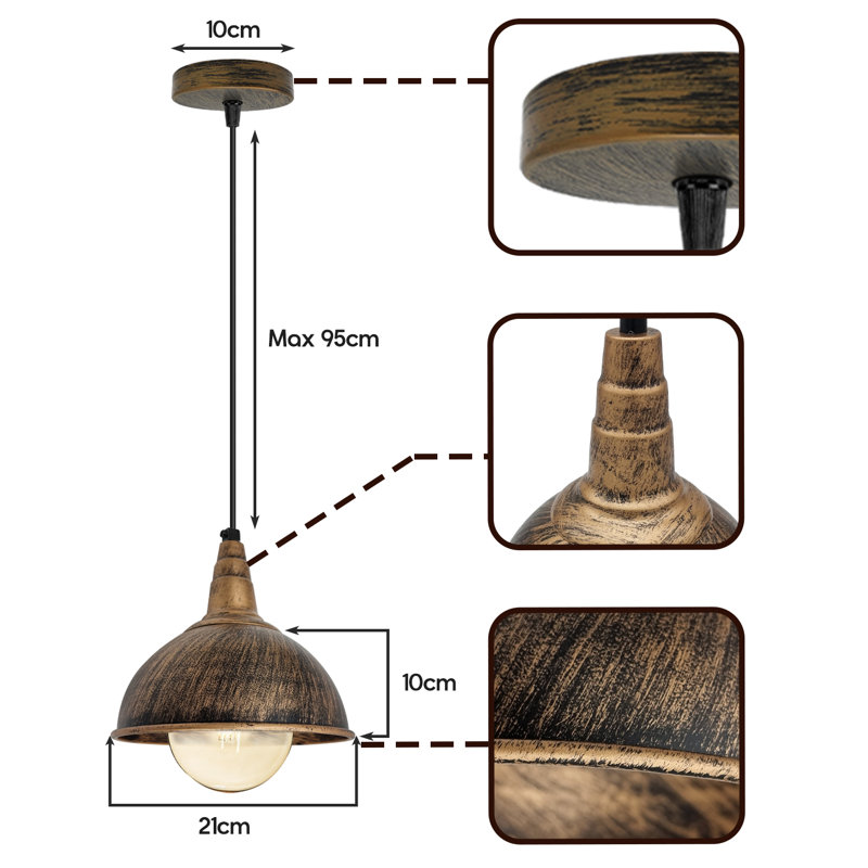 Foosland 1 - Light Brushed Copper Single Pendant