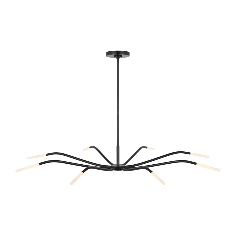 Lajos LED Chandelier, 5.2" H x 50" W x 50" D, Bronze, 8 Lights