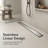 FlowCore 32" Brushed Nickel linear grid drain-126309745