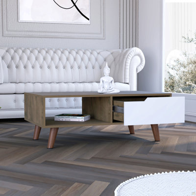 Table basse 2.0, un tiroir, quatre pieds