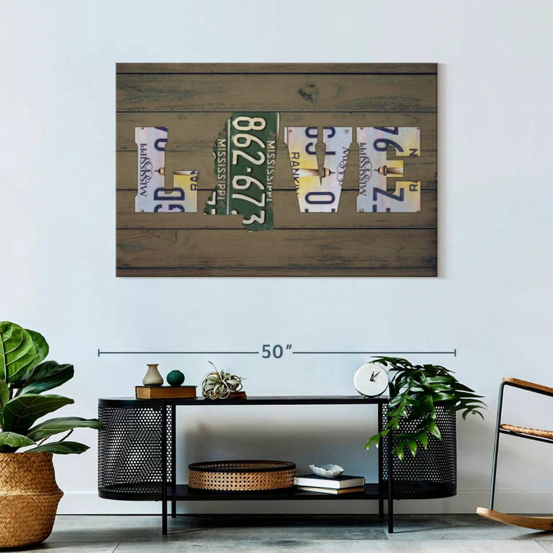 MS State Love, 30" H x 45" W